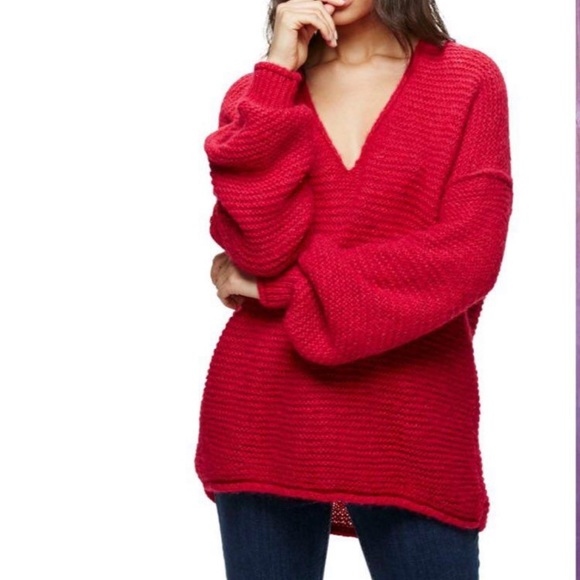 Free People All Mine Raspberry Sweater - Picture 4 of 13